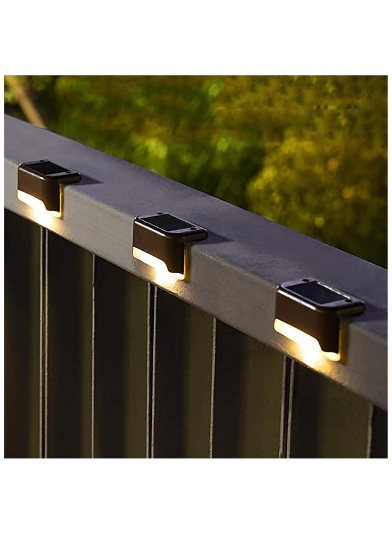 NANAO 16-Pack Solar Deck Lights Outdoor, Solar Step Lights Waterproof Led Solar lights for Outdoor Stairs, Step, Fence, Yard, Patio, and Pathway(Warm White) - Image 1