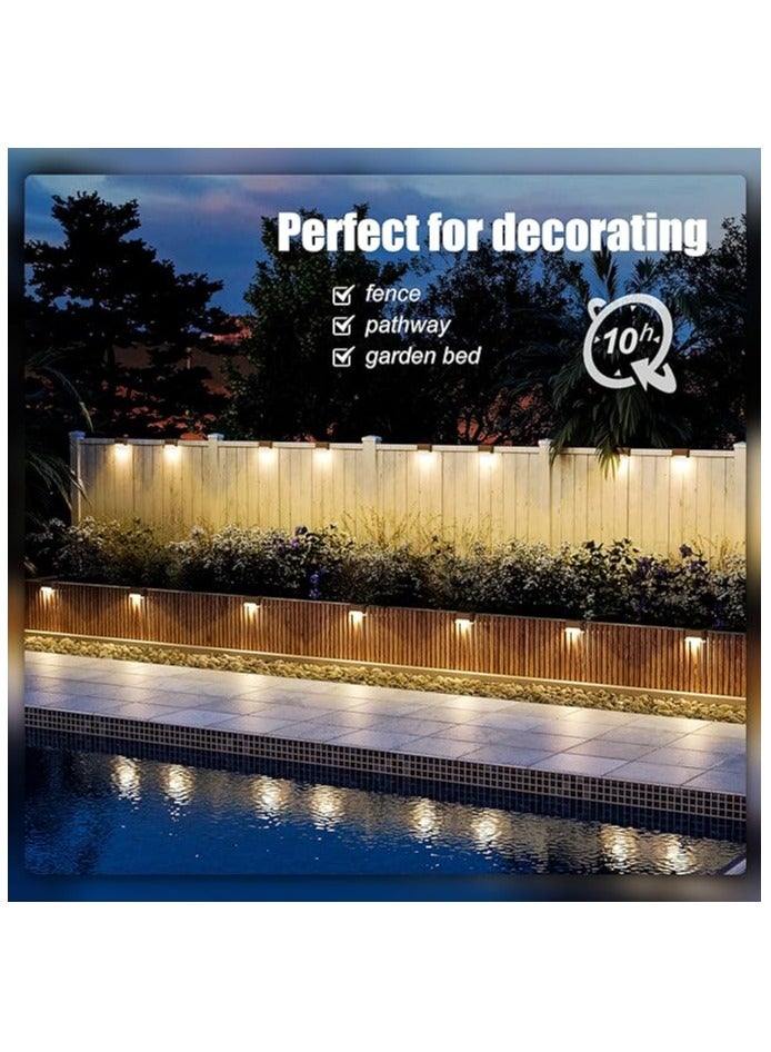 NANAO 16-Pack Solar Deck Lights Outdoor, Solar Step Lights Waterproof Led Solar lights for Outdoor Stairs, Step, Fence, Yard, Patio, and Pathway(Warm White) - Image 3