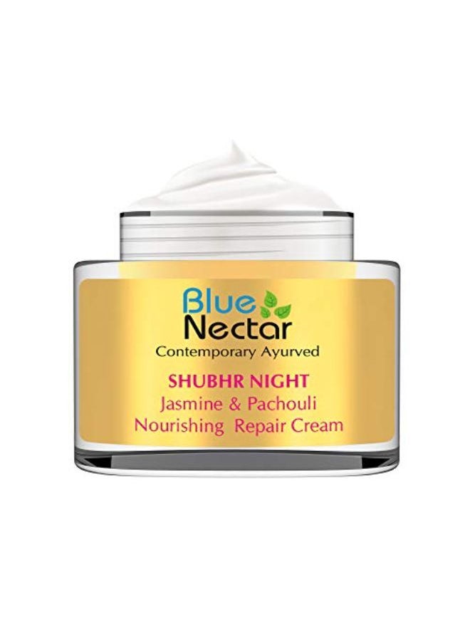 Blue Nectar Ayurvedic Anti Aging Night Cream For Men To Reduce Fine Lines And Wrinkles | Skin Repair & Nourishment | Best Men Face Moisturizer To Add Natural Glow For Youthful Look  - Image 1