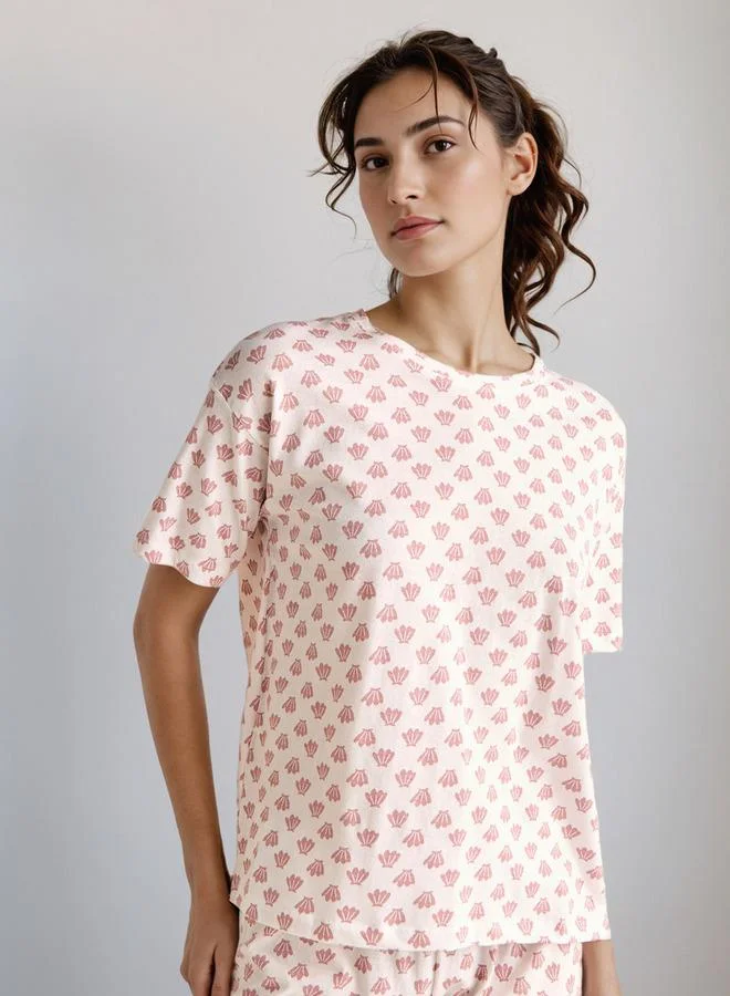 سبلاش فيڤ طقم بيجامة قطنية تي شيرت وشورت