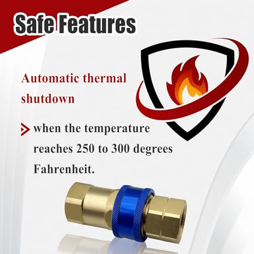 Ebrmeiwo A75 Quick Disconnect Fitting, 3/4 Inch, Automatic Thermal Shutoff, Connect Gas Appliance, (2 Parts) - Image 4