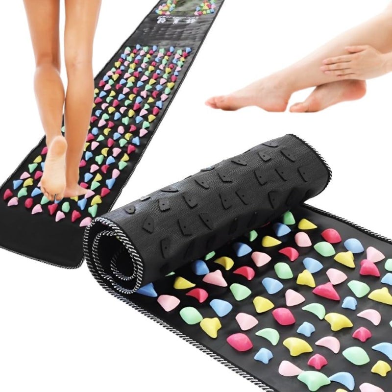 Japard Long Foot Massage Mat 574ft 689 x 1378 Inches Walk Stone Acupressure Pad for Feet Acupoint Massager for Blood Circulation Pain Relief Health Care at Home - Image 1