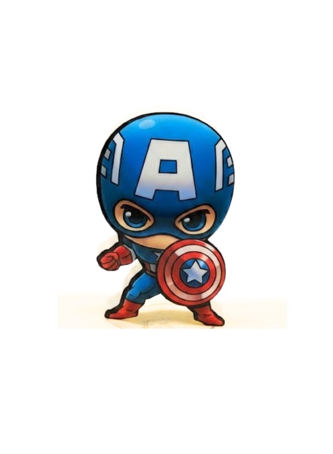 Marvel Captain America Shield 3D Deco LED Night Light | Cordless Battery-Operated Wall Lamp with Crack Sticker Decal | Easy Install Superhero Home Decor for Kids' Bedroom, Man Cave & Gifts - Image 2