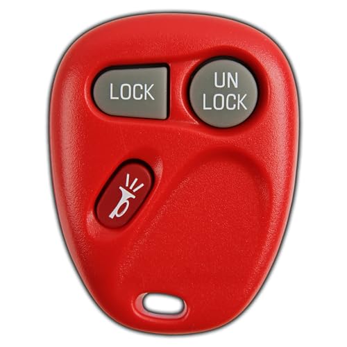 KeylessOption Key Fob Replacement for 1998 1999 2000 2001 2002 Chevrolet Chevy Silverado Suburban Tahoe GMC Sierra Yukon Oldsmobile Remote, 3-Button 15732803, Self Programming - Image 1