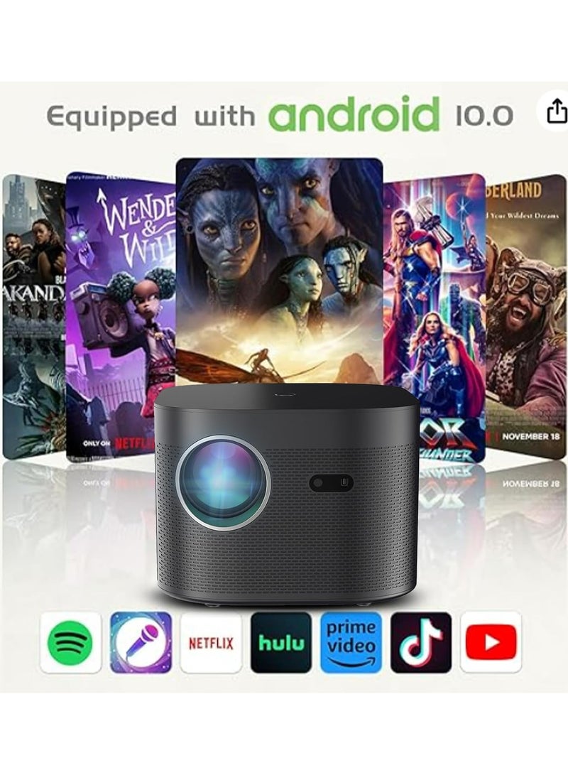 AROAQ F18 Projector (Android11.0/Auto focus) 4K Projectors with 2.4G/5G Dual WiFi 6and BT5.3,20000 LUX Native 1080P Full HD Video Projectors,4D/4P Keystone Correction For Homes  - Image 3