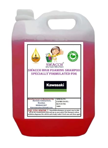 Swacch High Foaming Bike Shampoo Formulated For Kawasaki Ninja H2R I Thick Foam with Wax Coat I Non-Toxic Formula I Ph Balanced I Super Saver Pack I Premium Wax Formulation I Glossy & Shine I 5 Litre - Image 2