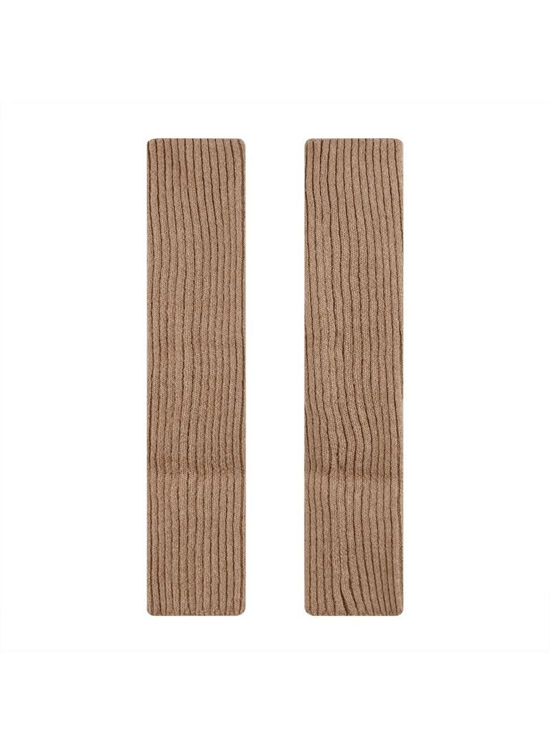 Generic - Knitted JK Socks Grey Thigh-High Leg Warmers 50cm Red - Image 1