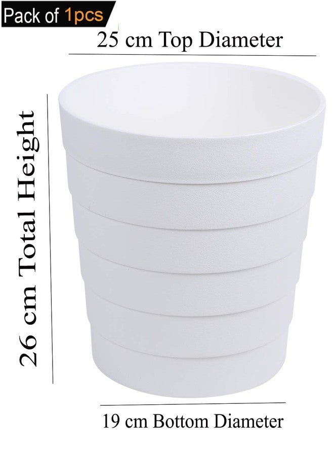 Fourwalls Plastic Container for Plants and Trees (26 cm Tall, White) - Image 5