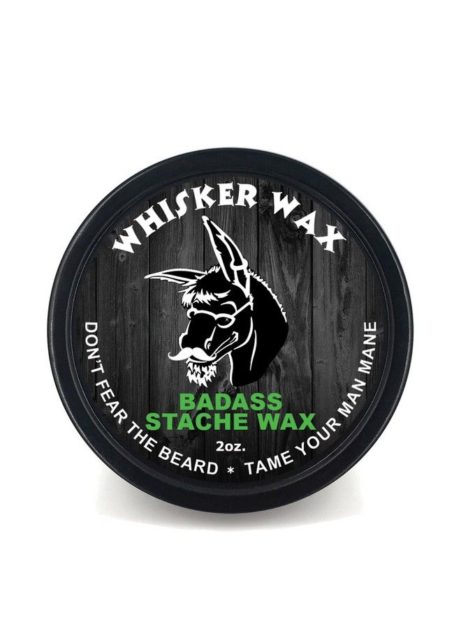 Badass Beard Care Mustache Wax For Men 2 Oz Made With All Natural Butters And Waxes Medium Hold Keeps Mustache Looking And Feeling Natural And Soft - Image 1