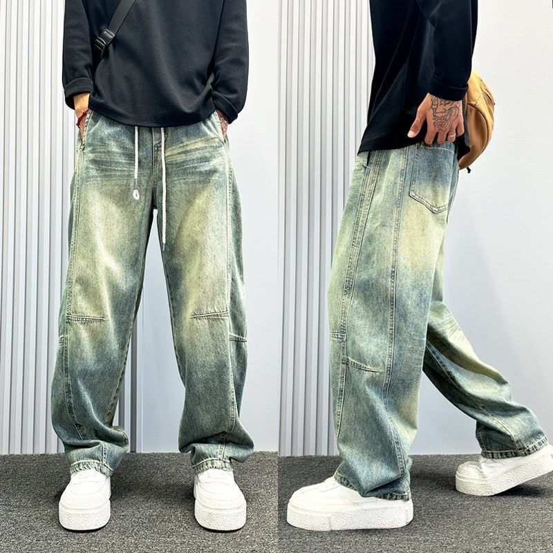 Unisex Classic Denim Jeans Loose Fit Daily Outdoor Wear - Image 1