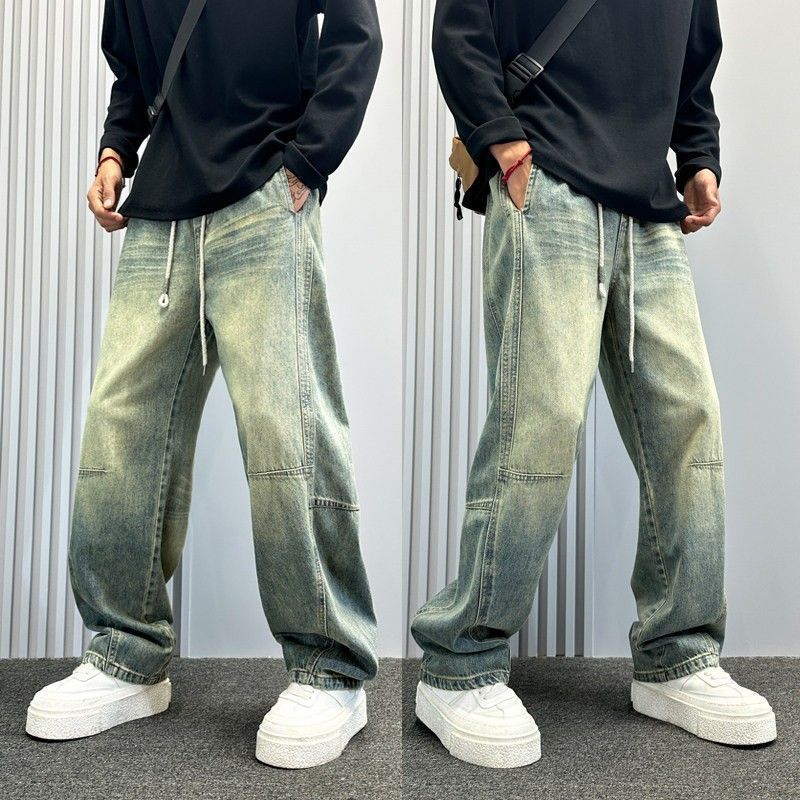 Unisex Classic Denim Jeans Loose Fit Daily Outdoor Wear - Image 4