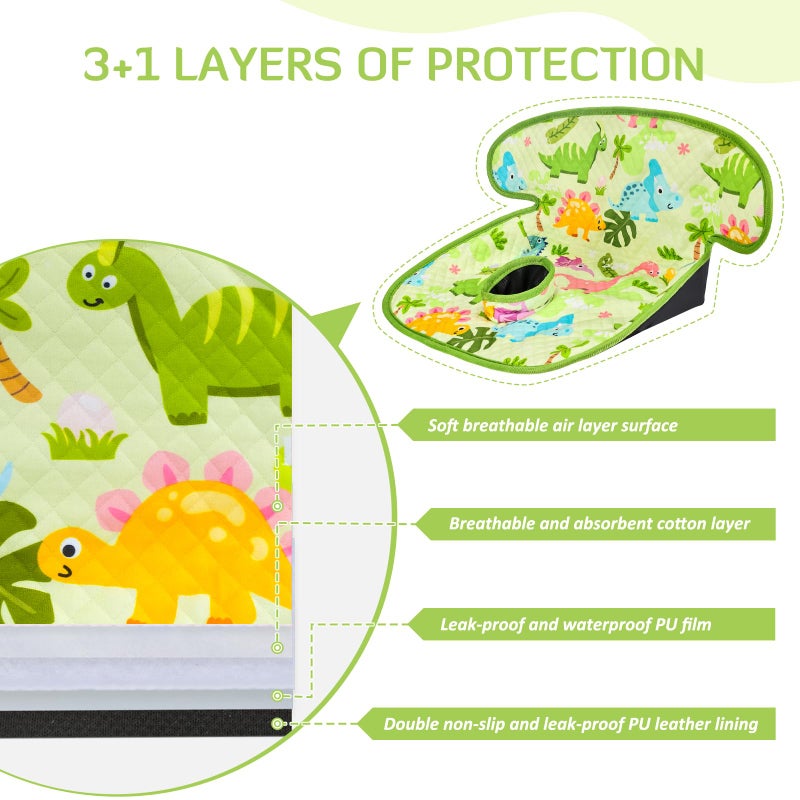 INFANZIA Dry Seat,Car Seat Protector Waterproof Carseat Liner Potty Training Toddlers, Baby and Infants, Piddle Pad for Carseats Strollers (Green, 1 Pack - Image 4