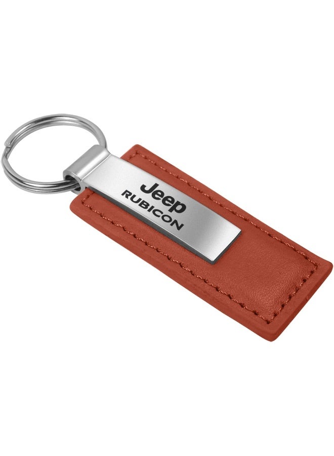 Jeep Jeep Rubicon Brown Leather Key Chain  - Image 2