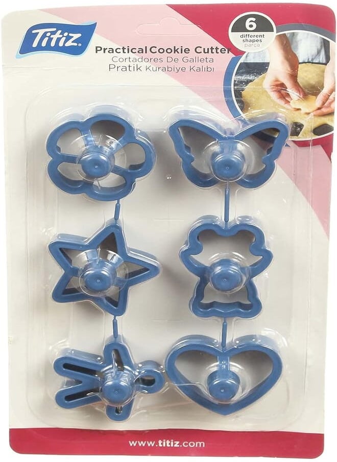 Titiz Titiz Baking Cutter Set, 6 Pieces - Blue 