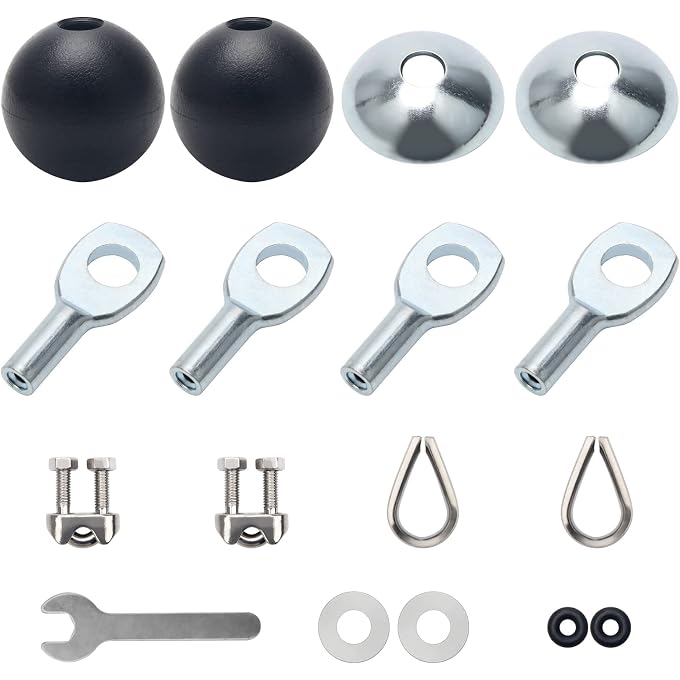 Anglekai 17Pcs Cable Machine Accessories, Cable Machine Gym Equipment Rope Attachment For Cable Machine (17) - Image 1
