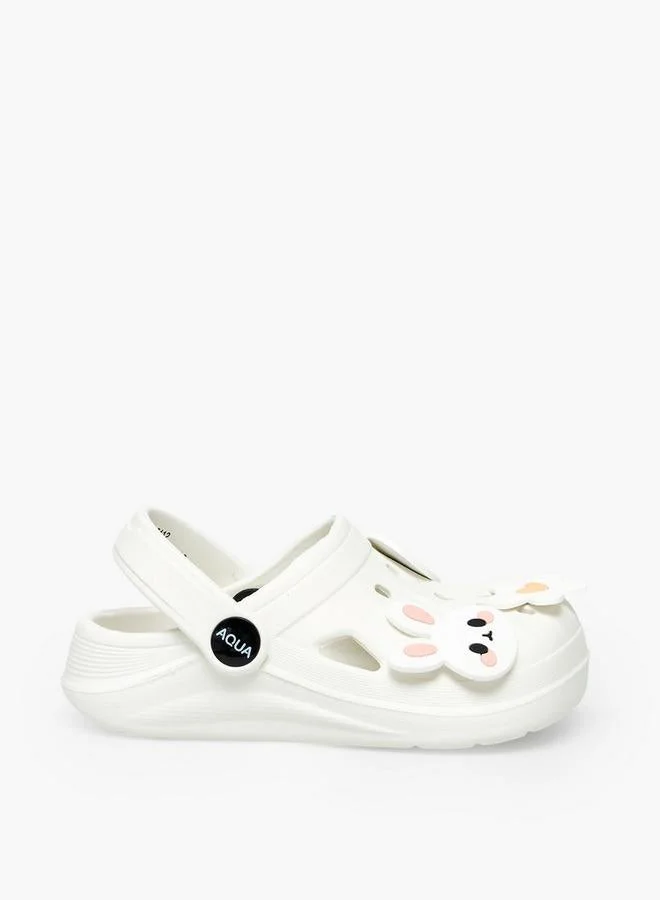 أكوا Girls Bunny And Floral Jibbitz Clogs