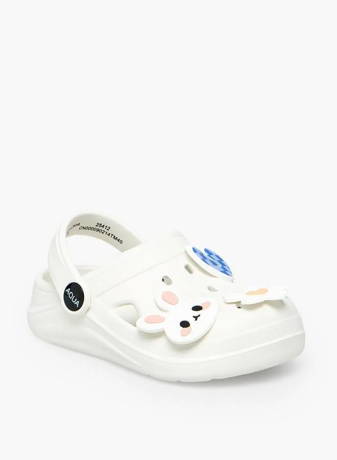 أكوا Girls Bunny And Floral Jibbitz Clogs