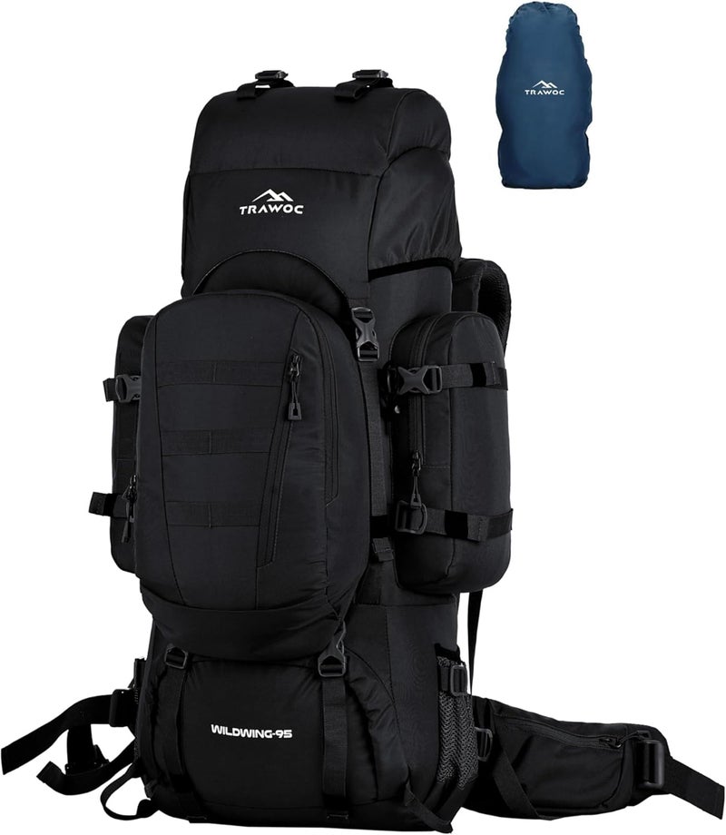 TRAWOC WILDWING 95L (80+15) Internal Frame Travel Backpack with Detachable Daypack/Camping Hiking Trekking Bag Large Rucksack for Men & Women - Image 1