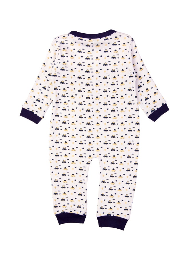 Babies Basic 100% Cotton Printed Long Sleeves Jumpsuit/Romper/Sleepsuit For Babies  - Image 3