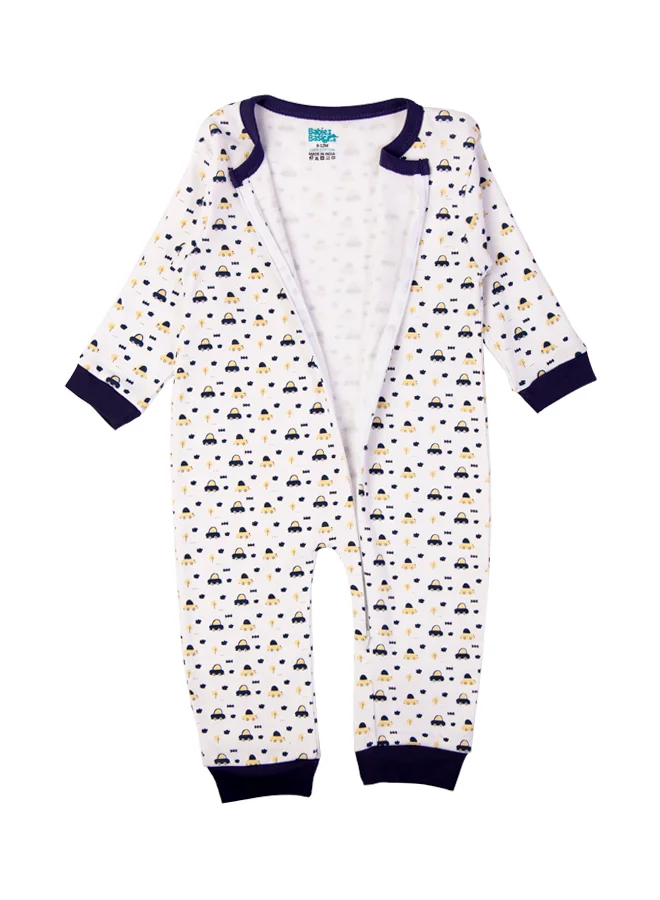 Babies Basic 100% Cotton Printed Long Sleeves Jumpsuit/Romper/Sleepsuit For Babies