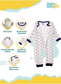 Babies Basic 100% Cotton Printed Long Sleeves Jumpsuit/Romper/Sleepsuit For Babies  - Image 5