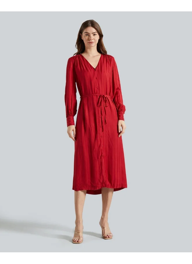 غانت RELAXED SATIN STRIPE SHIRT DRESS