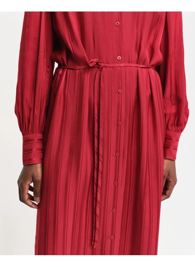 غانت RELAXED SATIN STRIPE SHIRT DRESS