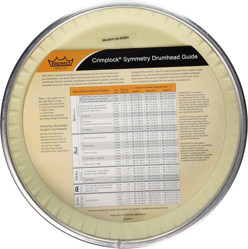 Remo Symmetry Skyndeep Conga Drumhead - Calfskin Graphic, 9.75" - Image 2