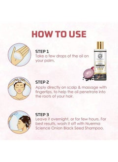 Nuerma Science Onion Oil Black Seed Onion Hair Oil Controls Hair Fall Enriched With 14 Cold Pressed Oils 100 Ml  - Image 5