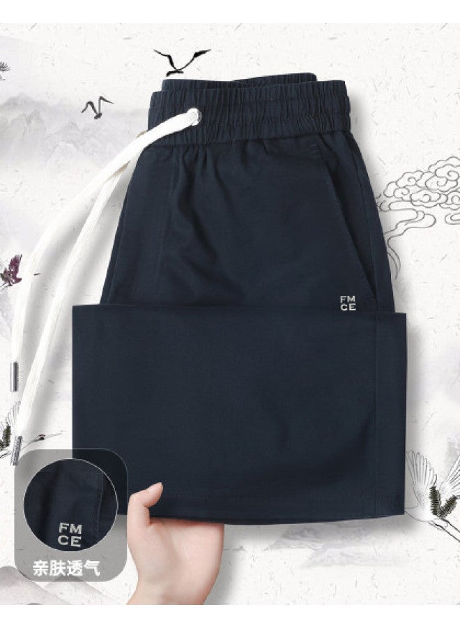Fomoce men's Summer Fashion Casual Solid Color Minimalist Drawstring Cotton Cargo Shorts - Image 1