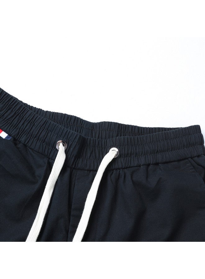 Fomoce men's Summer Fashion Casual Solid Color Minimalist Drawstring Cotton Cargo Shorts - Image 3