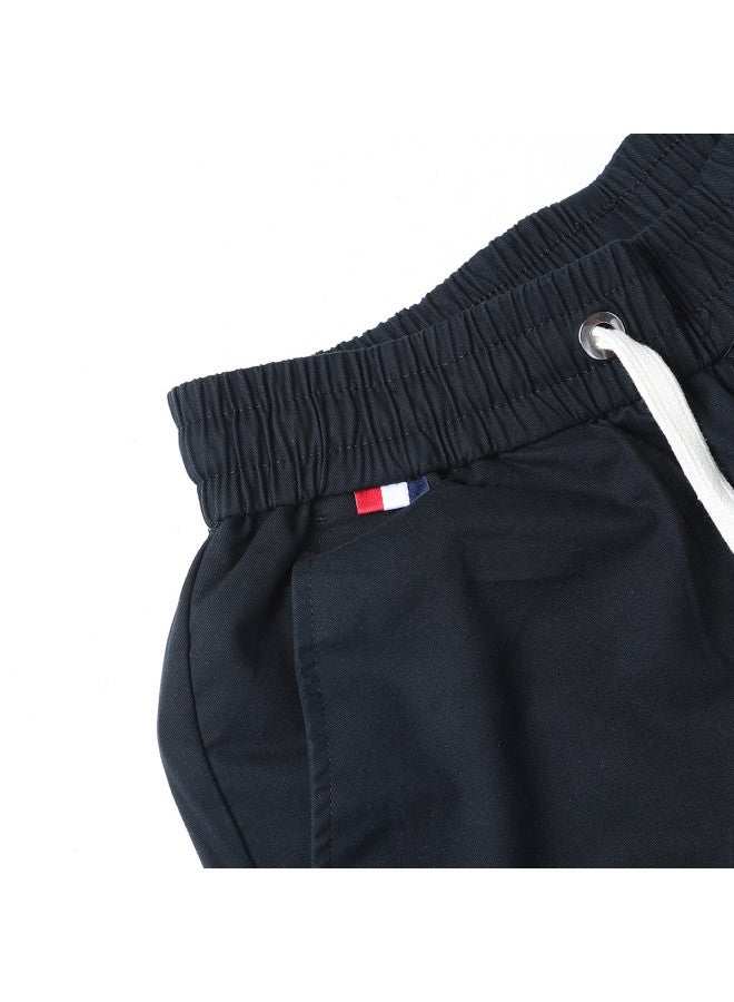 Fomoce men's Summer Fashion Casual Solid Color Minimalist Drawstring Cotton Cargo Shorts - Image 4