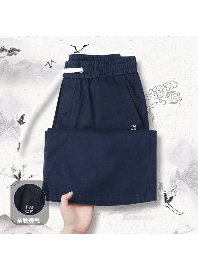 Fomoce men's Summer Fashion Casual Solid Color Minimalist Drawstring Cotton Cargo Shorts - Image 2