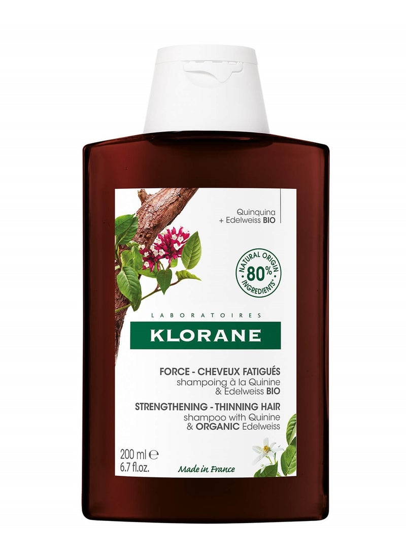 Klorane Quinine Bio Strengthening Anti-Hair Loss Shampoo 200ml - Image 1