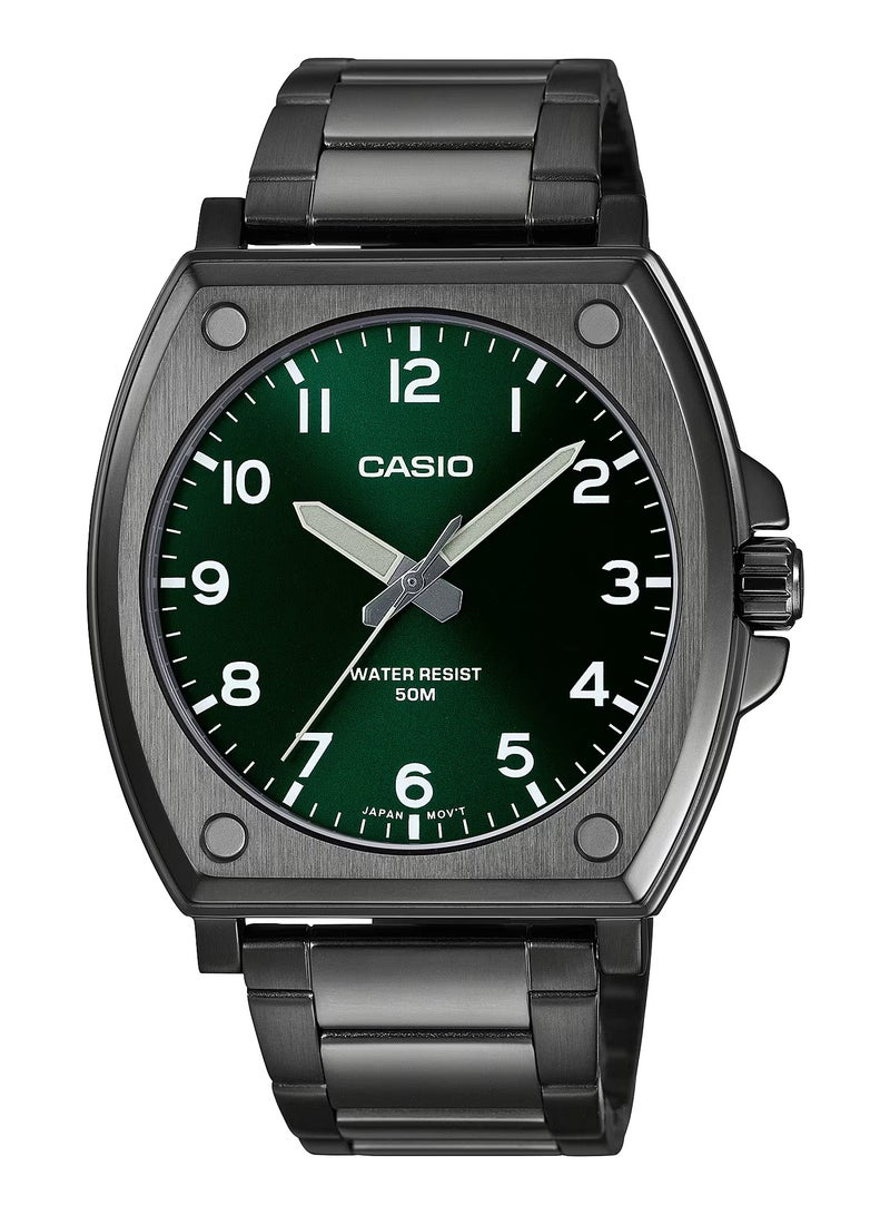 CASIO Quartz Green Dial Stainless Steel Men's Watch MTP-E730B-3AV