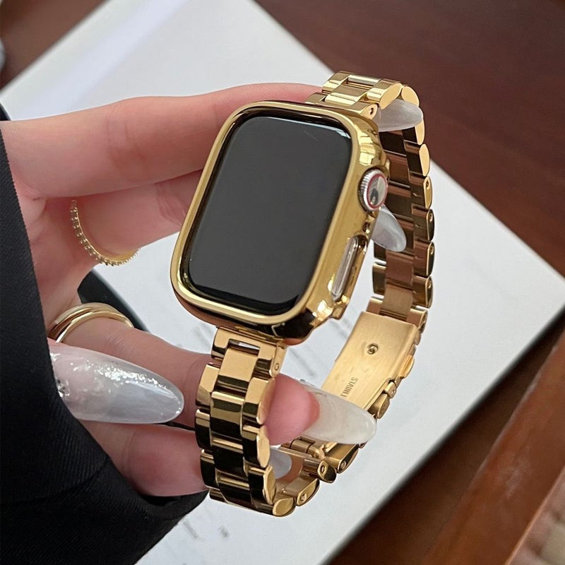 Silvery Stainless Steel Case and Strap For Apple Watch Series 11 10 9 8 7 6 SE 42mm - Image 1