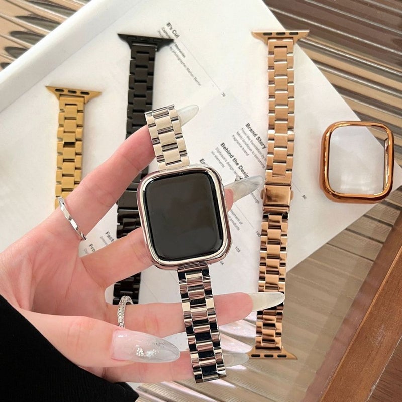 Silvery Stainless Steel Case and Strap For Apple Watch Series 11 10 9 8 7 6 SE 42mm - Image 3