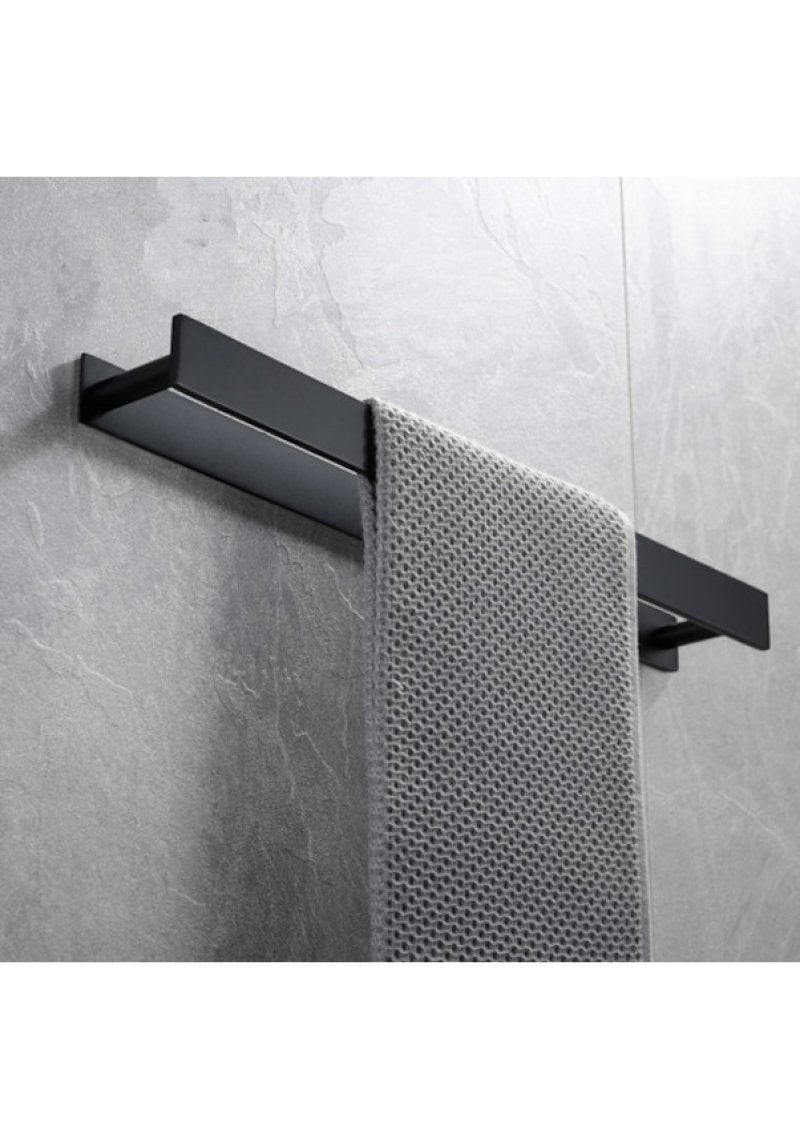 Bathroom Towel Rack, Self Adhesive Towel Rack, 304 Stainless Steel, Black - Image 2