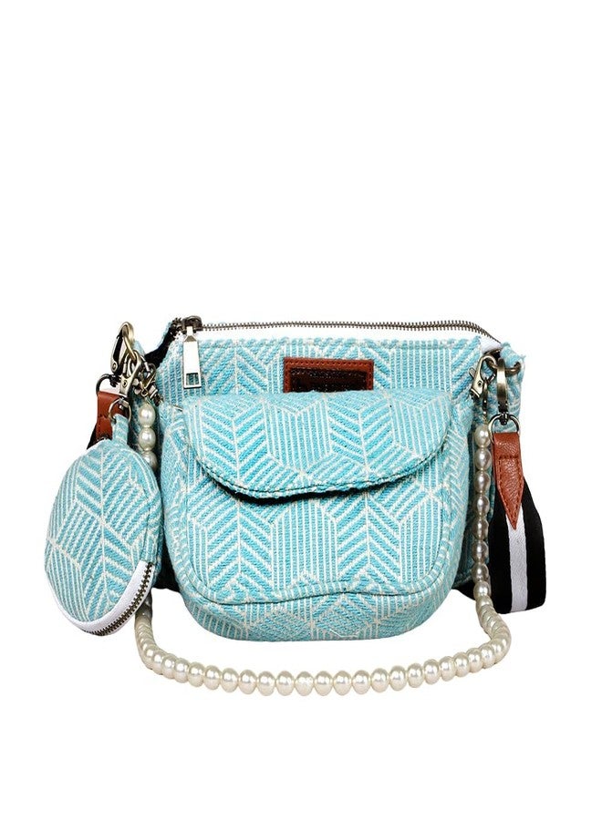 BHASTRA 3 in 1 Cross Body - Blue | Bag for Women - Girls Travel Crossbody Bags with Adjustable Strap - Ladies Shoulder Purse Stylish Handbag-Ideal For Gifting - Image 2