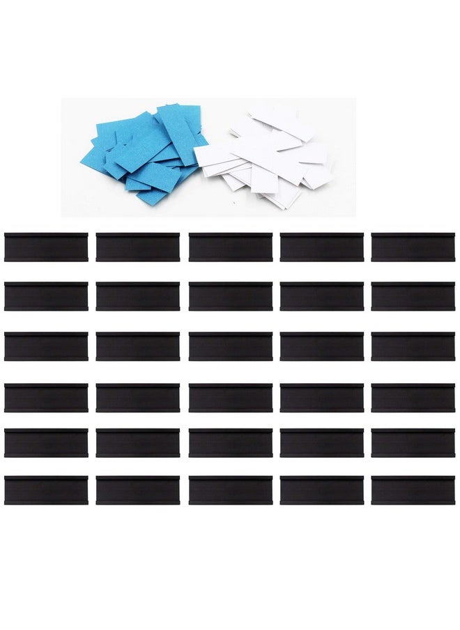 YYST 30 (0.5 X 1.5 Inch) Magnetic Name Card Holders Lineup Board Tabs Magnetic Label Cchannel Shelf Labels For Magnetic Baseball Softball Lineup Board Coach Marker Board No Board  - Image 1