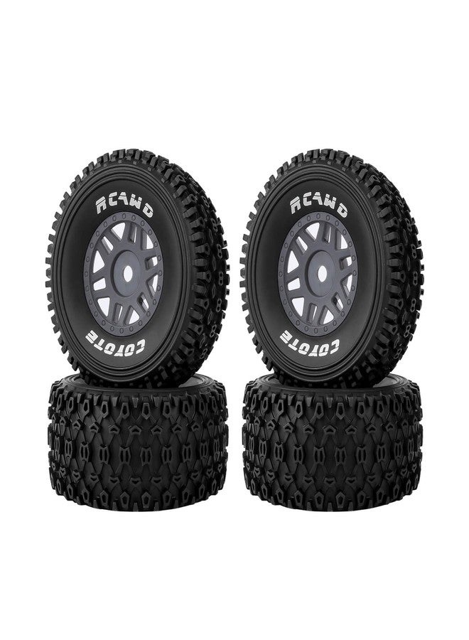 RCAWD Pre-Glued 12mm Hex Wheel and Tire Sets for 1/16 Arrma Mojave Grom ARA2104 ARA2304 ARA2304S Series Upgrades Parts Grey - Image 1