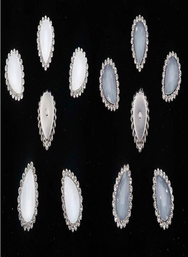 دي آي واي كرافتس مجموعة أدوات يدوية مكونة من 60 قطعة، مقاس 20 × 3، ألوان عشوائية متنوعة، كريستال زجاجي على شكل حلوى جيلي بألوان عشوائية مع أحجار الراين في إطار فضي بمخالب (عبوة من 60 قطعة، مقاس 20 × 3، ألوان عشوائية متنوعة) - Image 5