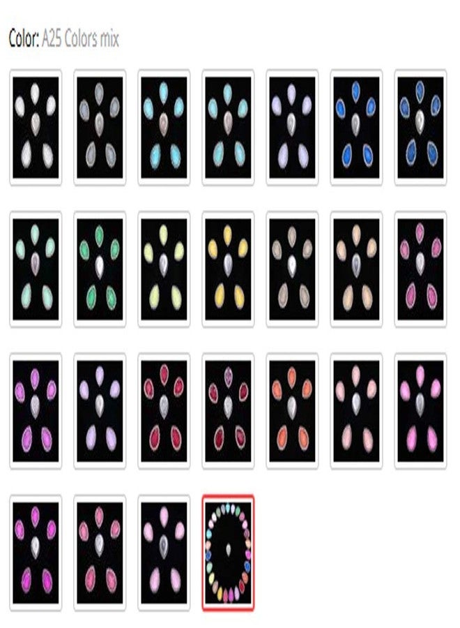 دي آي واي كرافتس مجموعة أدوات يدوية مكونة من 60 قطعة، مقاس 20 × 3، ألوان عشوائية متنوعة، كريستال زجاجي على شكل حلوى جيلي بألوان عشوائية مع أحجار الراين في إطار فضي بمخالب (عبوة من 60 قطعة، مقاس 20 × 3، ألوان عشوائية متنوعة) - Image 4