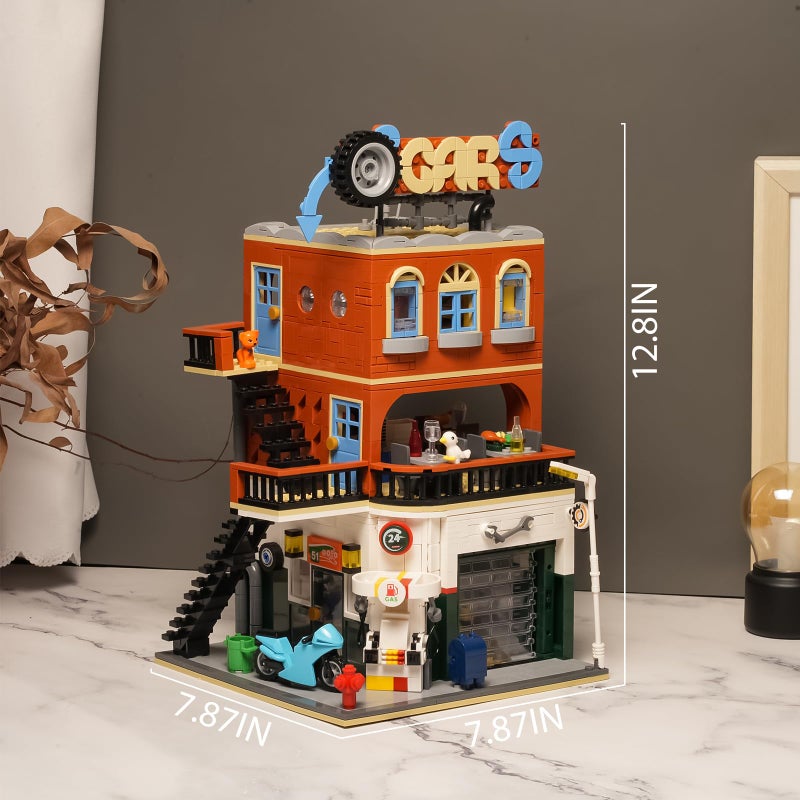 ENJBRICK City Car Repair Shop Building Set Compatible with Lego for Adults, Architecture Building House Kit for Boys and Girls 8-14 Years 1637 pcs - Image 3