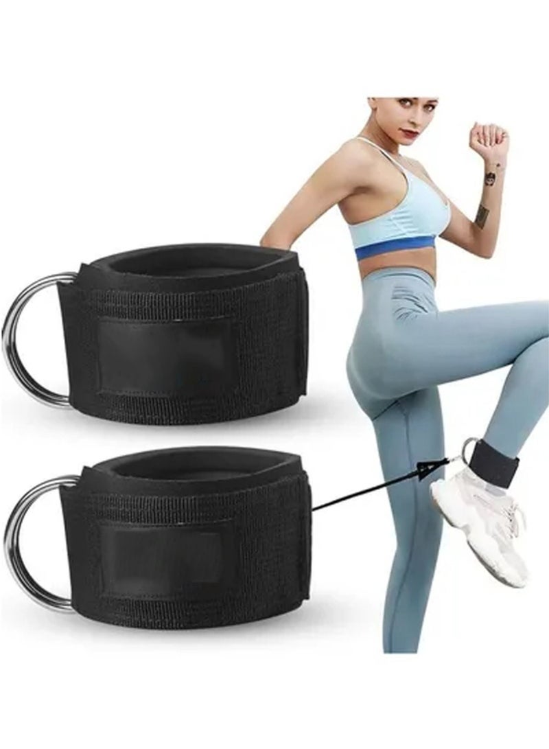 Captaintech 9-Piece Gym Equipment Accessories for Squats Hip thrusts Lunges Leg Days 2 Gym Ankle Straps 3 Hip Resistance Bands Barbell Pads and Tote Bags - Image 4