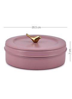 Elan Elan Air-Tight Stainless Steel Colorful Storage Box for Roti/Papad/Chapati | Multipurpose Dabba with Lid | Roti Server | Casserole| Mauve (1500 ml)  - Image 4