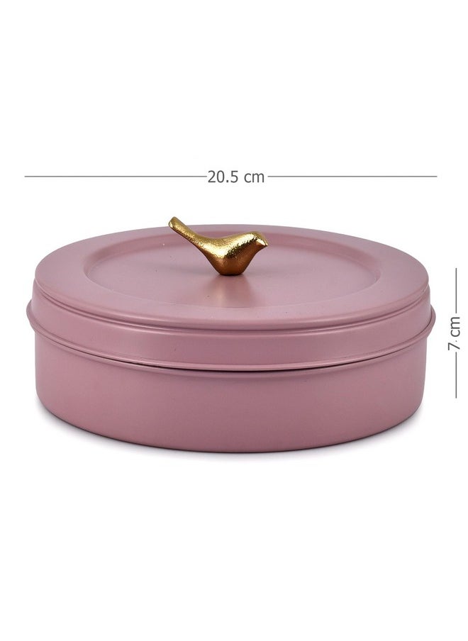 Elan - Elan Air-Tight Stainless Steel Colorful Storage Box for Roti/Papad/Chapati | Multipurpose Dabba with Lid | Roti Server | Casserole| Mauve (1500 ml) - Image 1