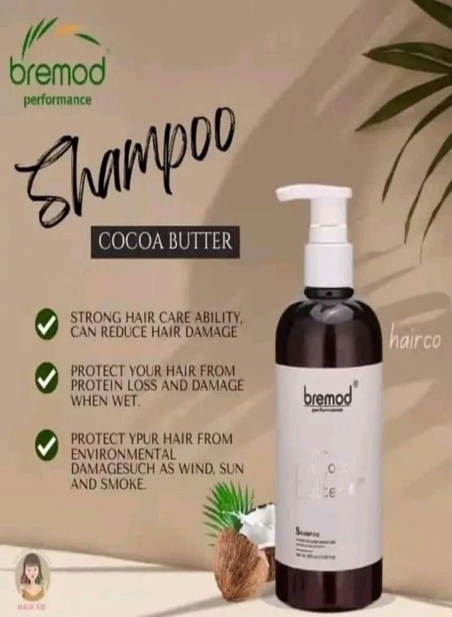 BREMOD Performance Cocoa Butter Shampoo and Conditioner, 400ml Each - Image 2