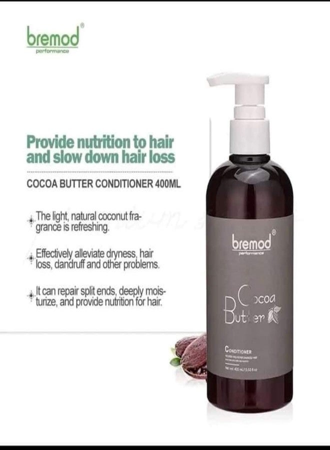 BREMOD Performance Cocoa Butter Shampoo and Conditioner, 400ml Each - Image 3