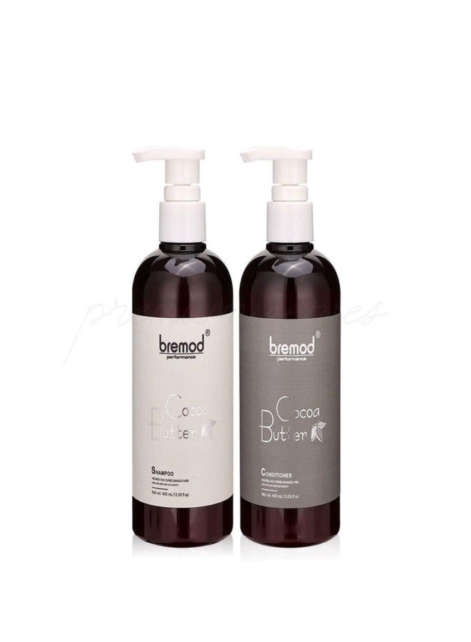 BREMOD Performance Cocoa Butter Shampoo and Conditioner, 400ml Each - Image 1